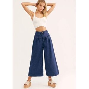 Free People Blue Flare & Wide Leg Jeans